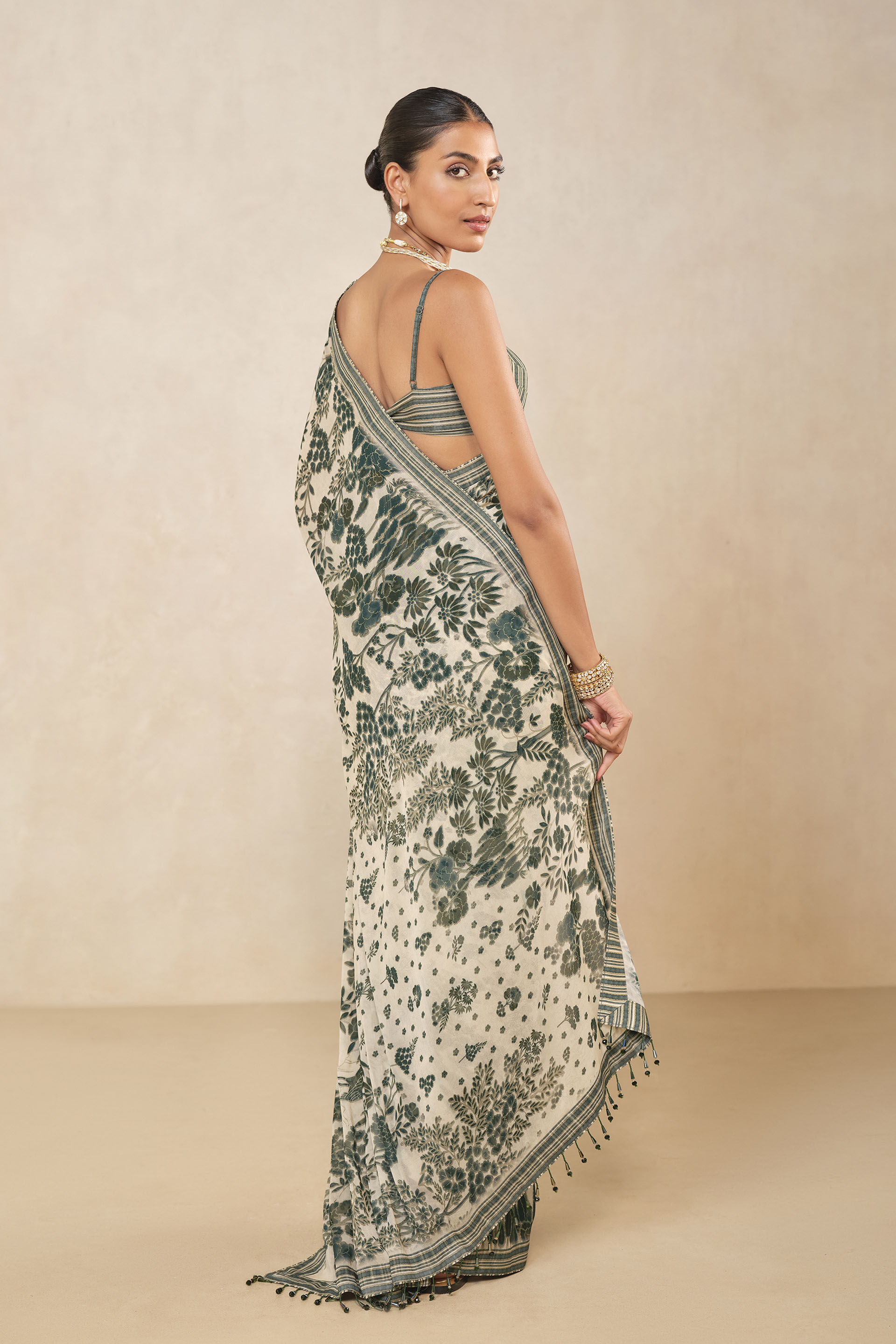 Evani Saree - Beige